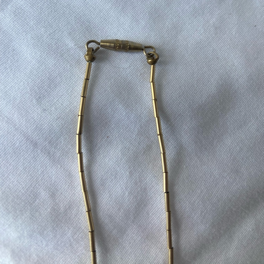 Navajo Native American Turquoise Sterling Silver Tube Chain Necklace - Picture 2 of 4